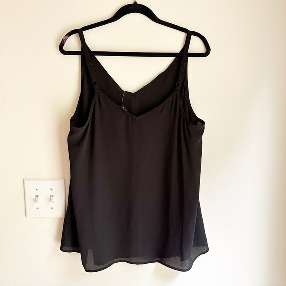 NWT Torrid Georgette V-Neck Cami Deep Black 0X - Picture 6 of 6